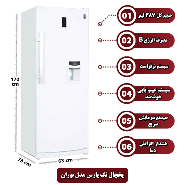 یخچال تک پارس مدل بوران