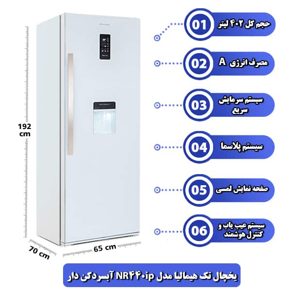 یخچال تک هیمالیا مدل NR440ip آبسردکن دار