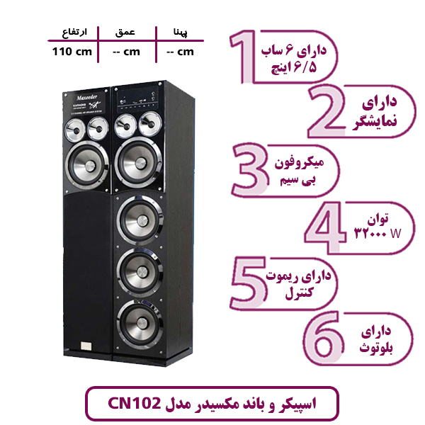 اسپیکر و باند مکسیدر مدل CN 102