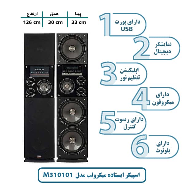 باند اسپیکر ایستاده میکرولب مدل M310101