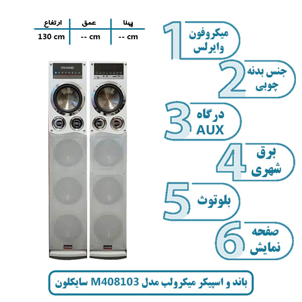 باند و اسپیکر میکرولب مدل M408103 سایکلون